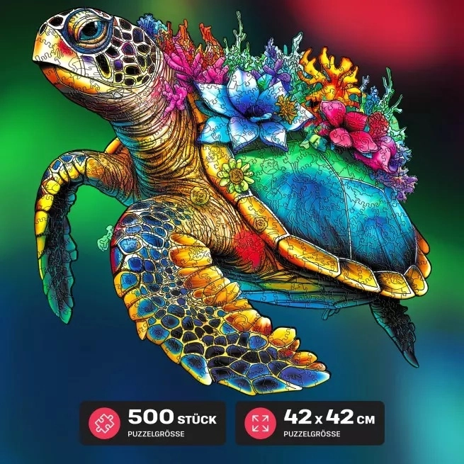 Houten Puzzel Schildpad 500 Stukjes EscapeWelt