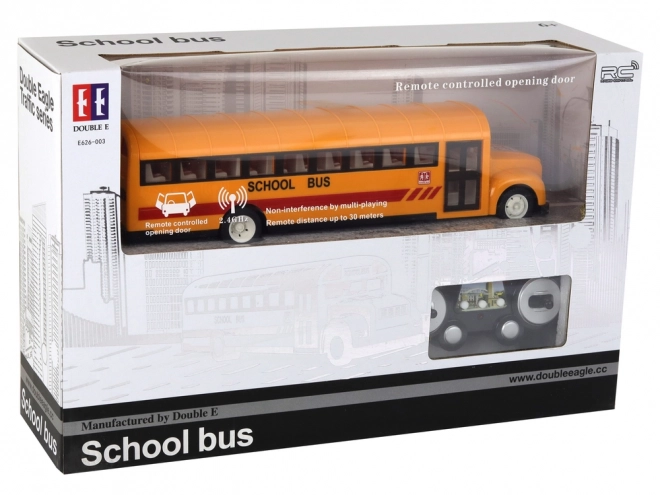 Gele schoolbus op afstandsbediening R/C Open deuren