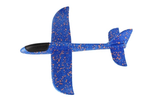 Vliegtuig gooi model van schuim 47cm 3 kleuren op kaart