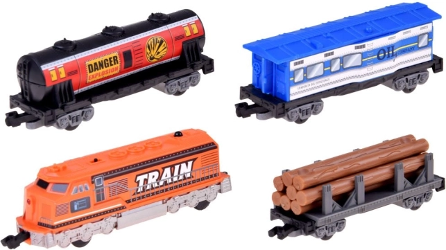 Realistische goederentrein met diverse wagons