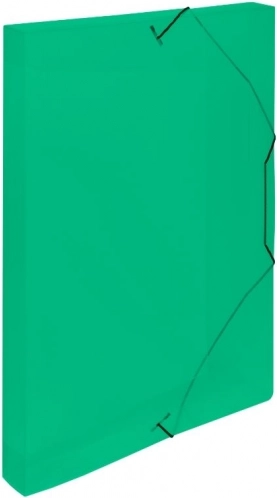 Box with Rubber Handle A4 Lines Green