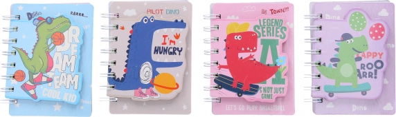 Pocket notitieblok 8,6 × 12 cm, 80 vellen, dinosaurusmotief