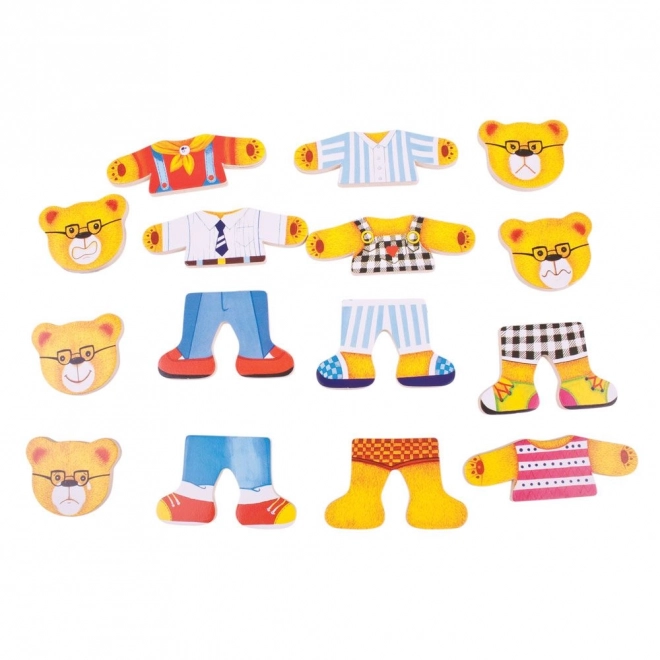 Bigjigs Toys Dress-Up Bear Family Puzzle