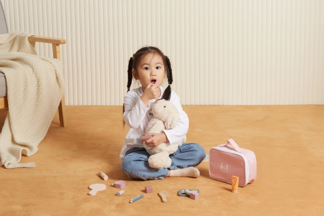 Houten make-up set