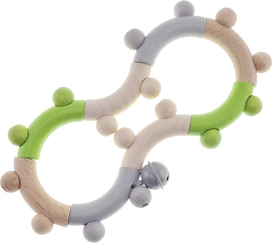 Hess wooden motor skills rattle in the shape of an eight