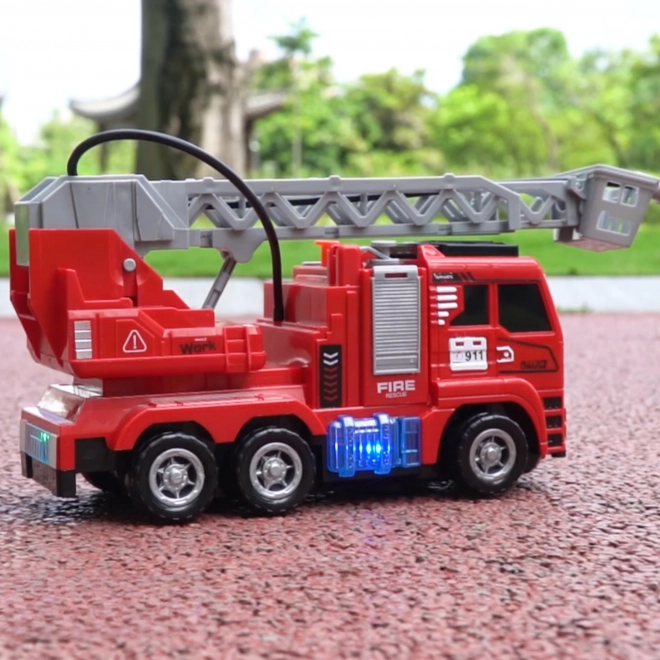 Interactive Fire Truck with Movable Ladder