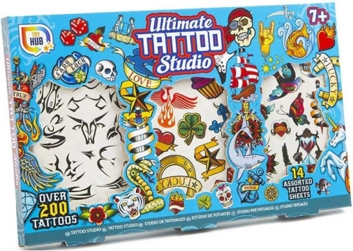 The Ultimate Temporary Tattoo Set - Blue