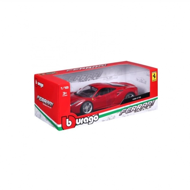 Metalen auto Ferrari 488 GTB rood