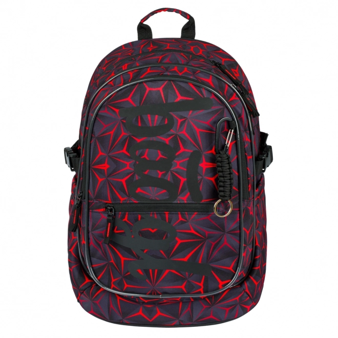 BAAGL Schoolrugzak Core Red Polygon