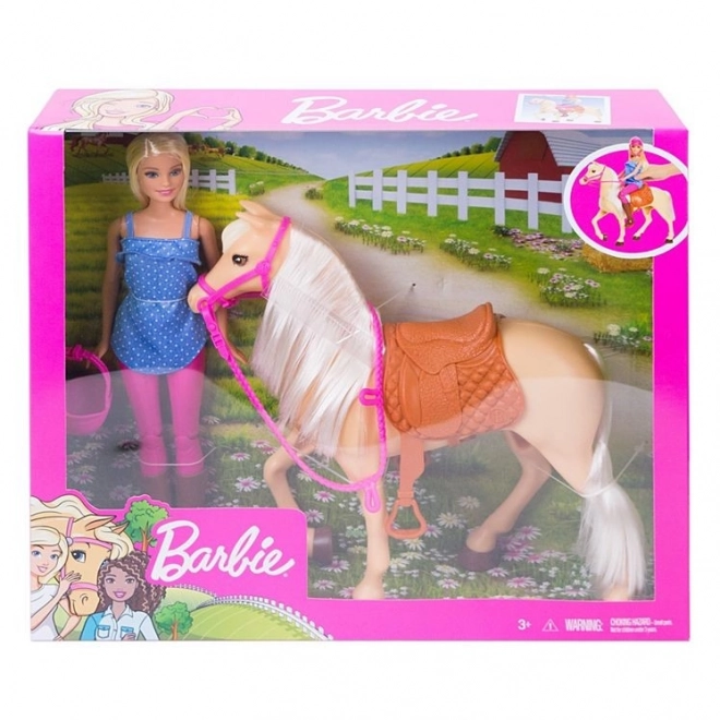 Barbie ruiterset met paard
