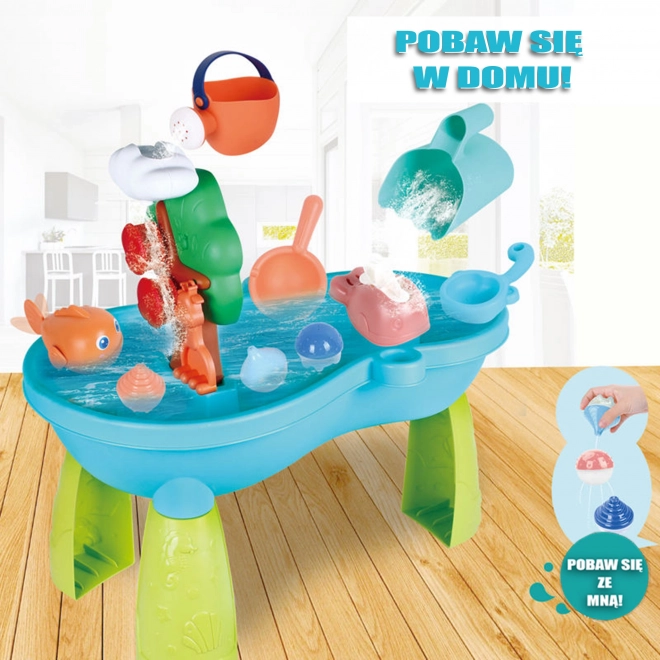 Children's Water Table 2-in-1 with Sandbox and Waterfall WOOPIE