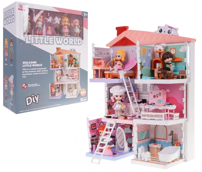 Poppenhuis met accessoires