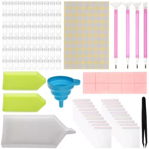 Grote set accessoires voor diamant schilderen