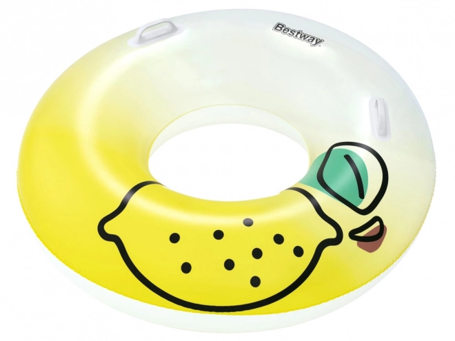 Inflatable Lemon Swimming Ring With Handles