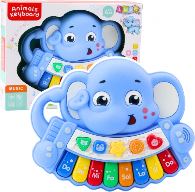 Interactieve piano Olifantje Blauw – Melodieën, Toonschalen, Dierengeluiden