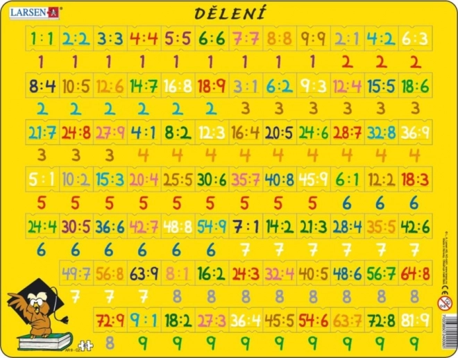 Mathematik-Puzzle Division 81 Teile