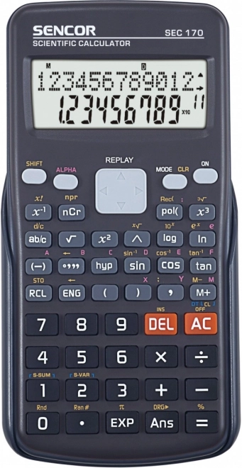 SEC wetenschappelijke rekenmachine met 240 functies en LCD‑display