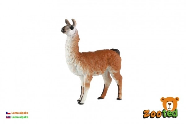 Lama alpaka gemaakt van plastic 12cm in zakje