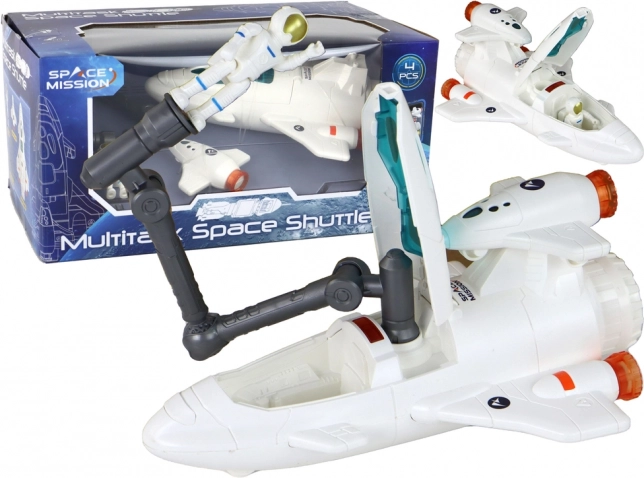 Weltraummission – Rakete, Astronaut und Drohne, 4-teiliges Set mit Licht und Sound