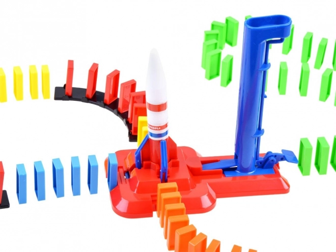 Kosmische domino met raket - educatief speelgoed