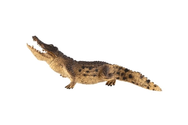 Nijl krokodil knuffel plast 18cm in zakje