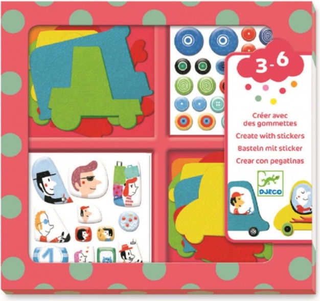 Sticker Set Cute Cars