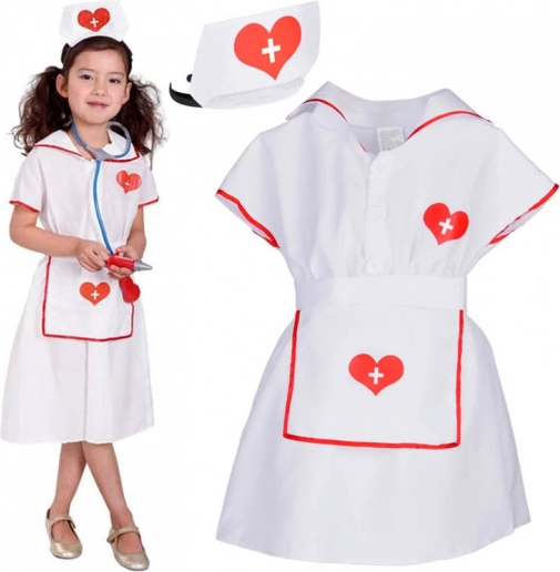 Mädchen-Kostüm Krankenschwester L/XL