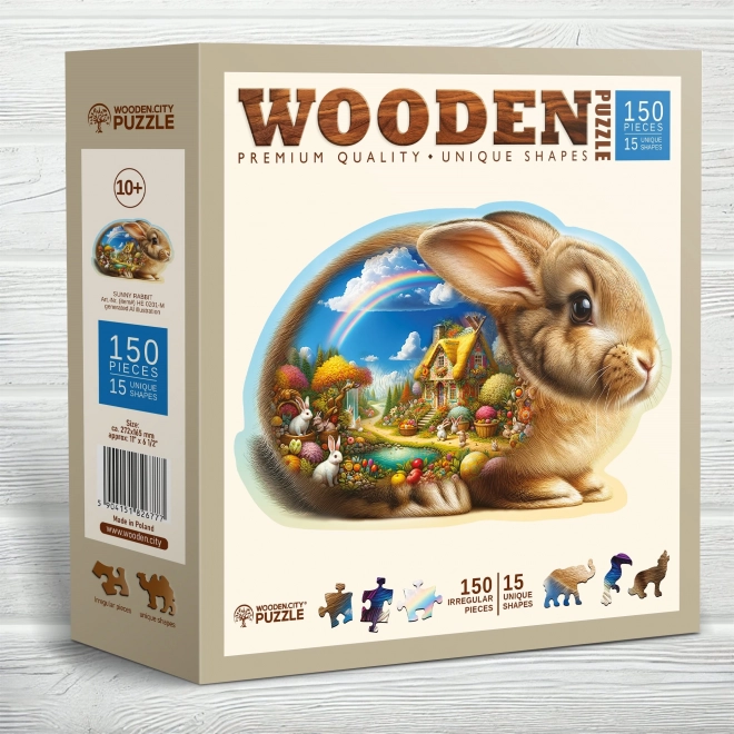 Houten puzzel Konijntje van Wooden City