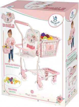 2 en 1 : chariot roulant et panier à main