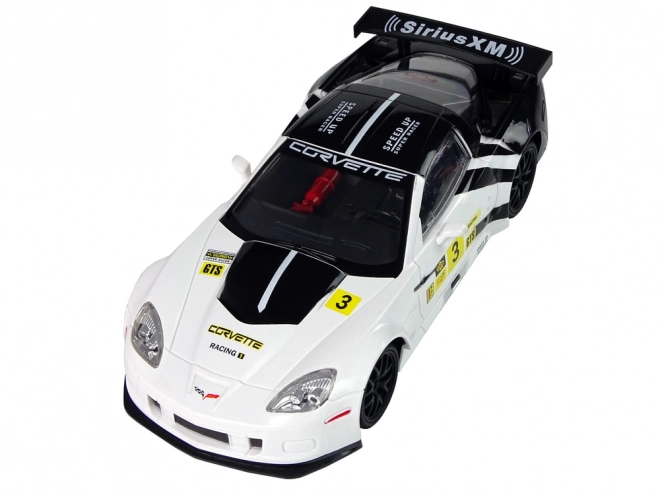 Racesportwagen R/C 1:18 Corvette C6.R Wit 2.4 G Lichten