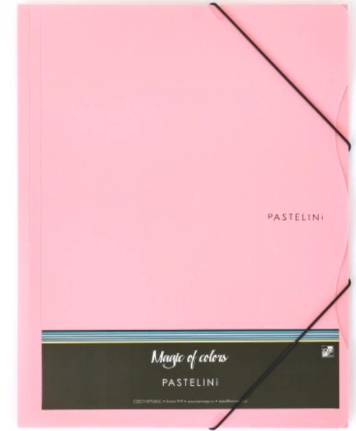 KARTON P+P Map Pastelini met elastiek A4 roze