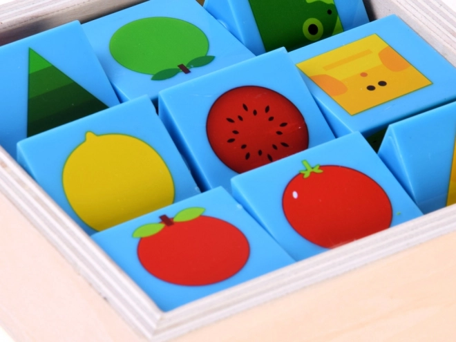Educatieve houten blokjespuzzels met afbeeldingen