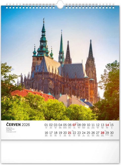 Wall Calendar Czech Republic 2026