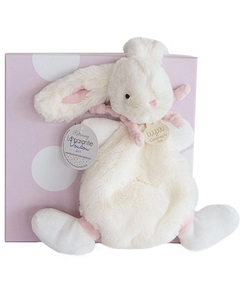 Doudou cadeau set - roze pluchen konijntje