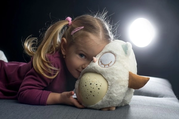 Slaapknuffel - uiltje met licht en geluid