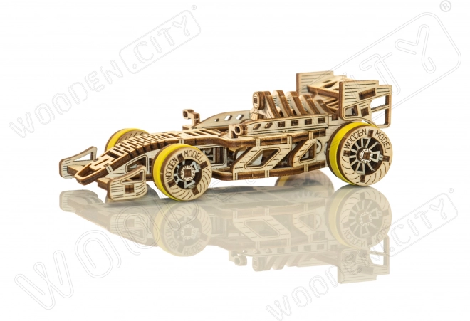 WOODEN CITY 3D puzzel Raceauto Bolid 108 onderdelen