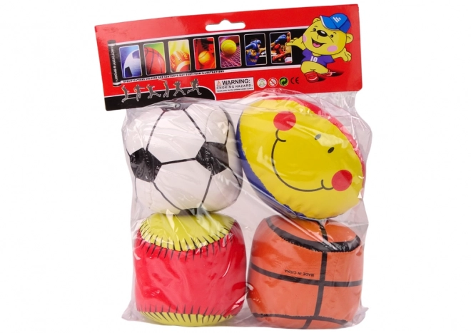 Ballons de sport doux Basket Rugby Football Baseball Set 4 pièces.
