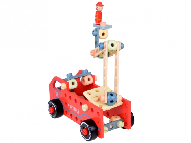 Wooden educational construction blocks set