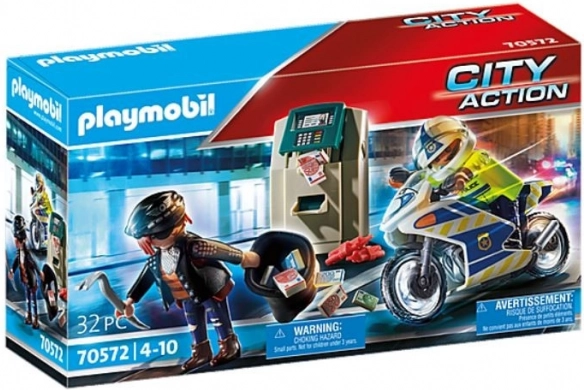 Playmobil City Action – police motorcycle with thief