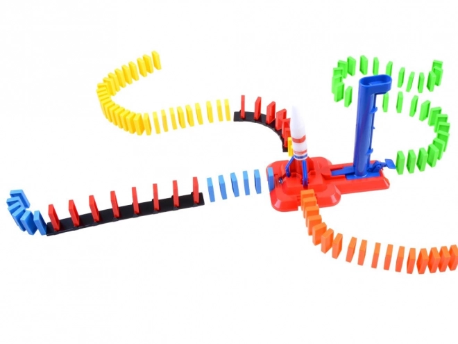 Kosmische domino met raket - educatief speelgoed