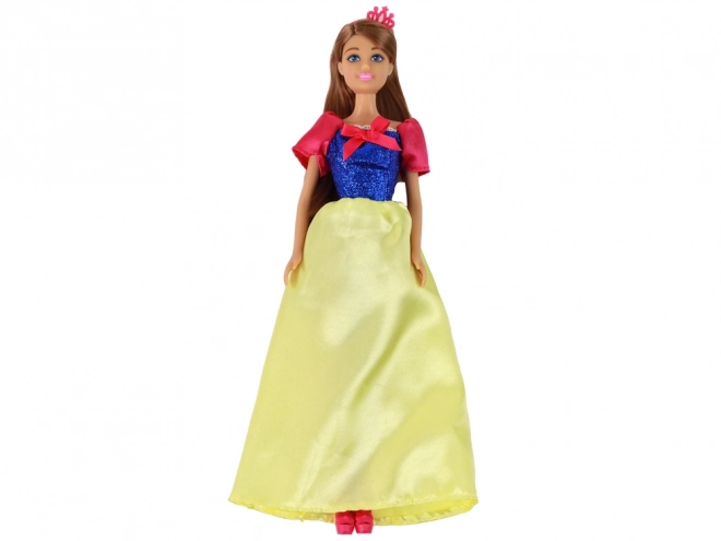 Pop Anlily Prinses met lange donkere haren en gele jurk