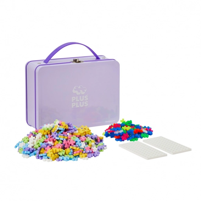 Plus-Plus Mini Pastel Building Blocks Suitcase 600 pcs