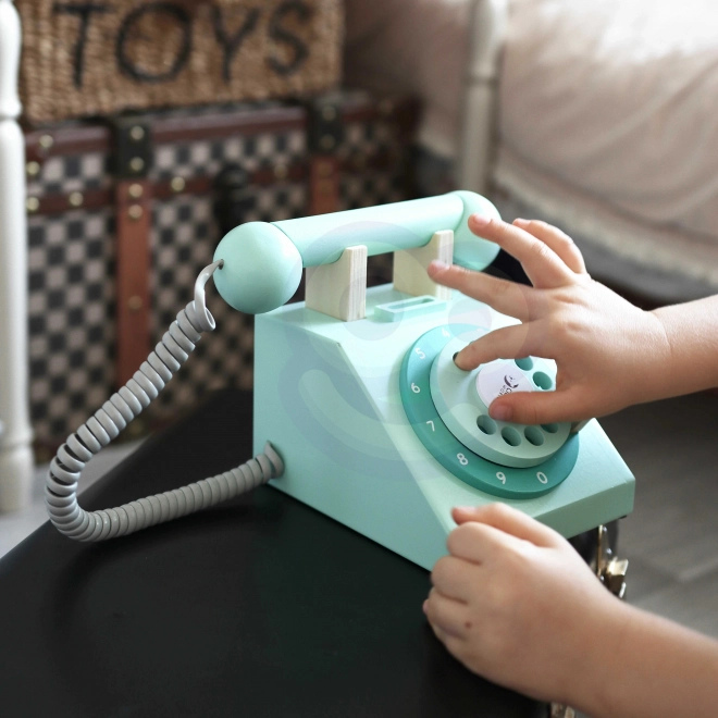 Klassieke houten telefoon voor kinderen
