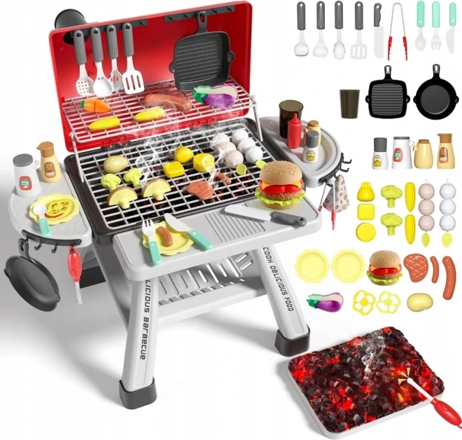 Woopie Children's Garden Grill Interactive with LED and Steam Effect, XL Set 41 Pieces
