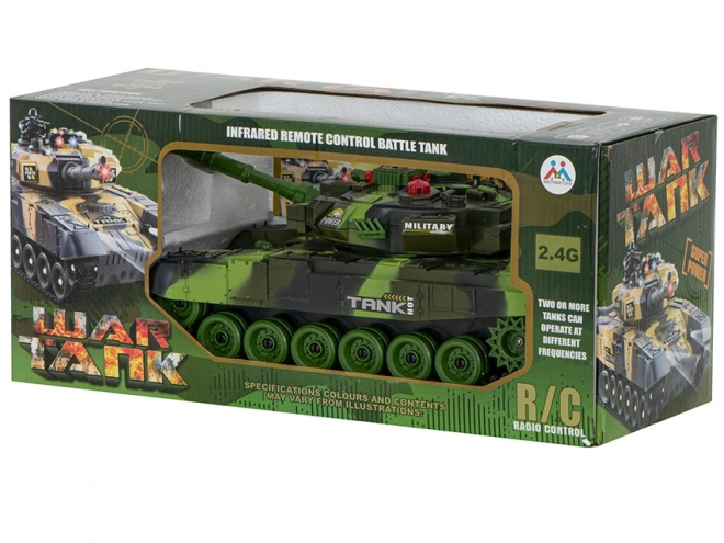 Militaire tank op afstandsbediening met bos camouflage