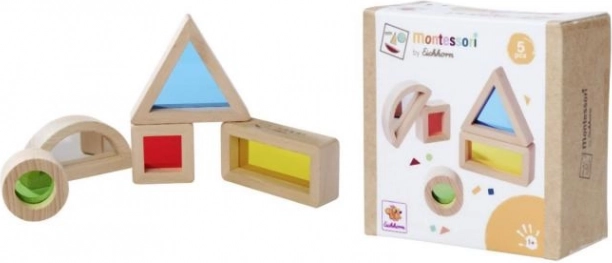 Montessori sensorische blokken EICHHORN, 5 stuks, beukenhout