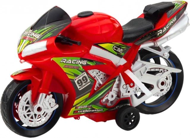 Racemotor speelgoed met licht- en geluidseffecten rood