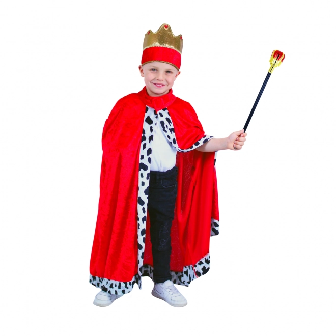 Kinder koninklijke mantel met kroon