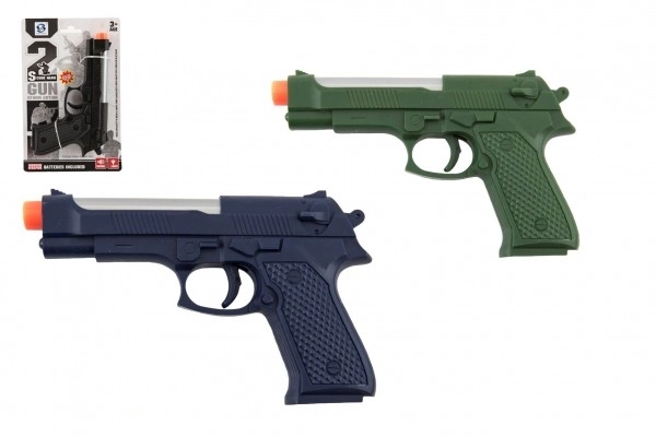 Pistool met geluids- en lichteffecten 17 cm