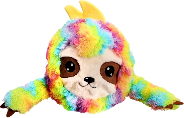 Plush Round Animal with Rainbow Pattern 30 cm